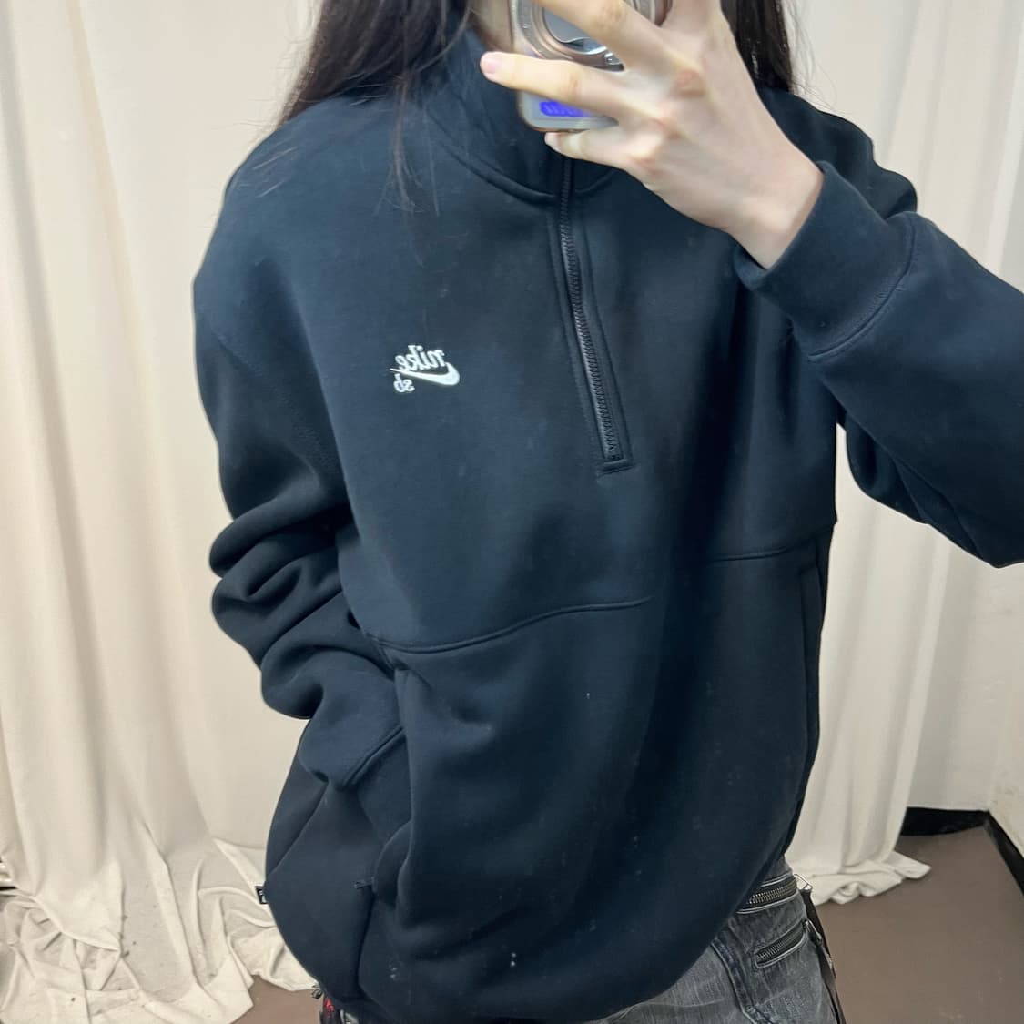 Nike SB black half-zip sweatshirt 상품이미지3