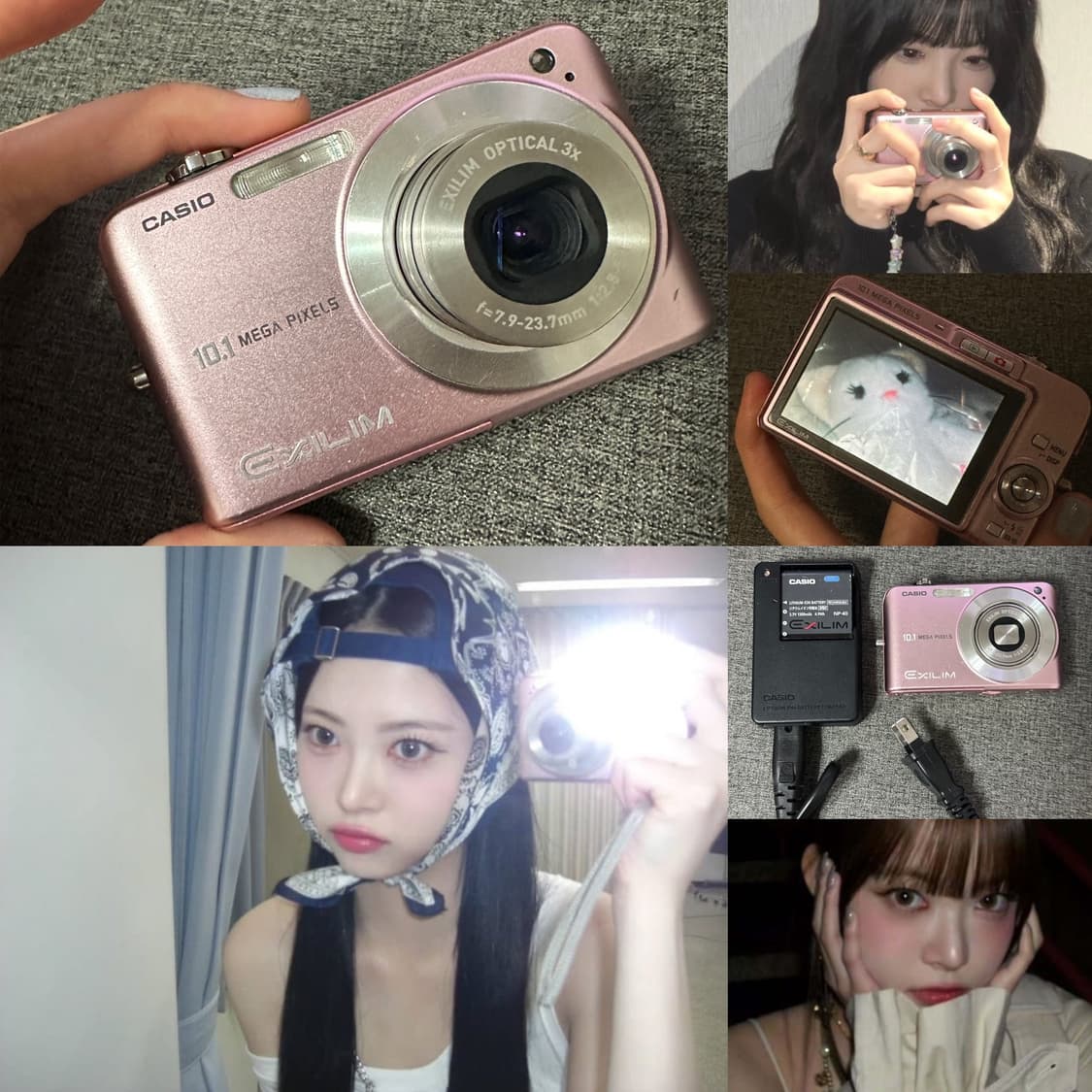 르세라핌 은채 디카🌸카시오 엑슬림 EX-Z1050 핑크 + 정품충전기 상품이미지1