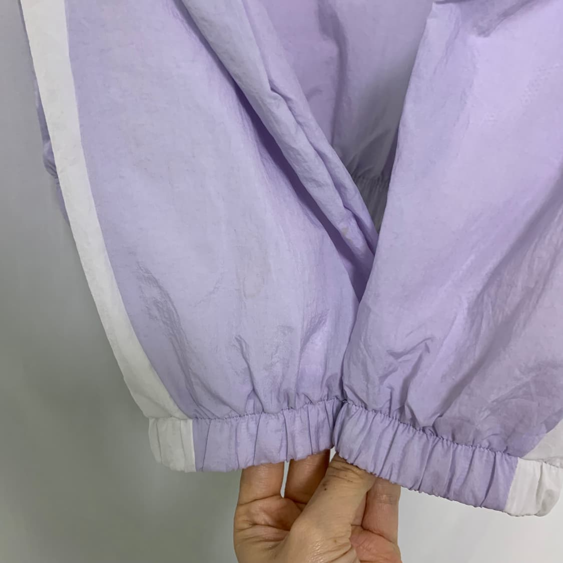 나이키 키즈 L 크롭집업 바람막이 점퍼 화이트 라벤더 파스텔톤 빈티지 상품이미지10