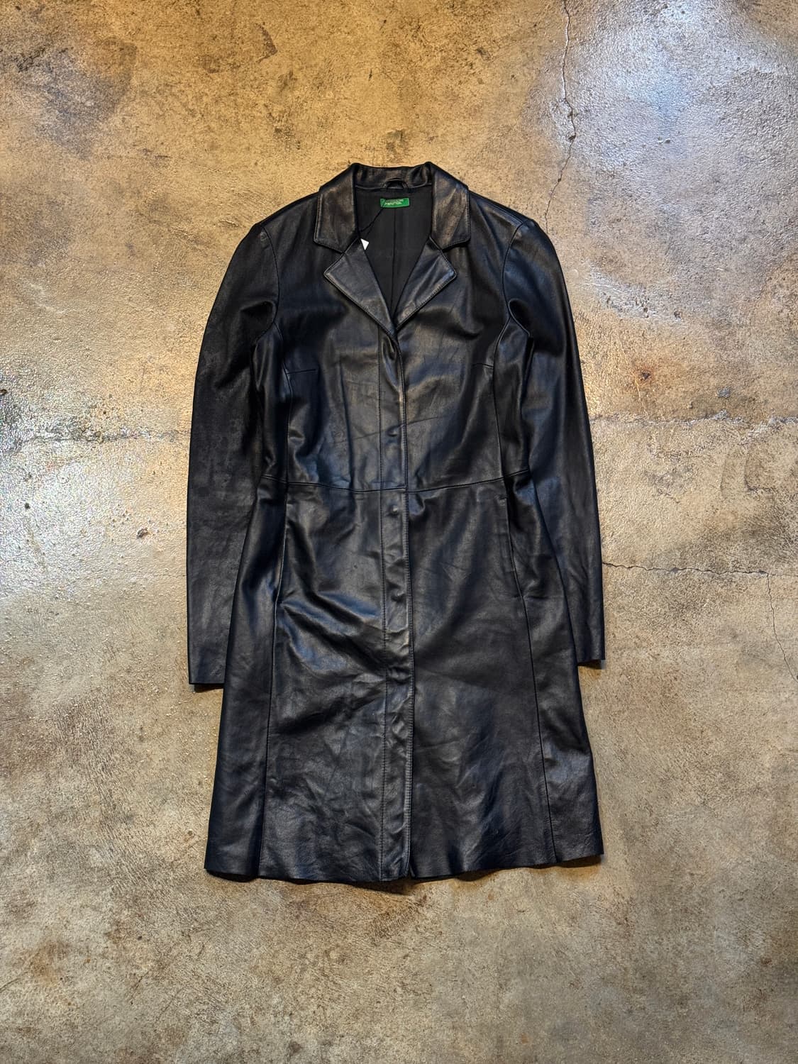 44-55 ) BENETTON Leather Flare Coat 상품이미지4