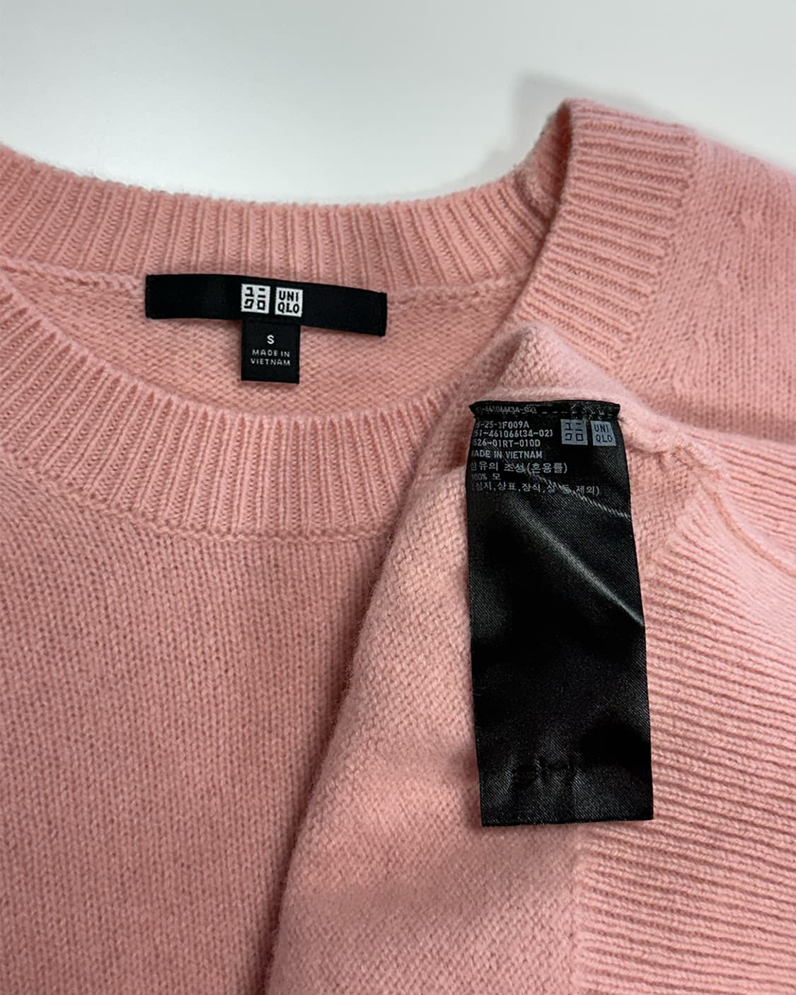 유니클로 울100 니트 핑크 상품이미지3