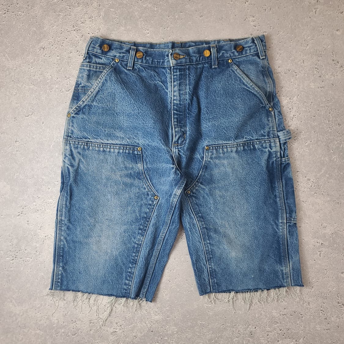 빈티지 칼하트 더블니 컷오프 데님 쇼츠 상품이미지1