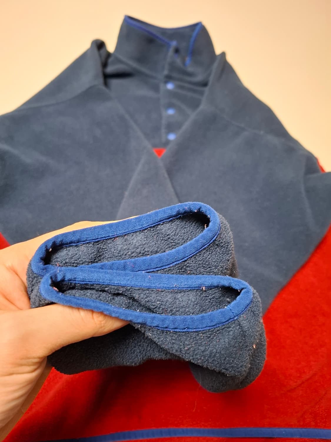 XL 파타고니아 신칠라 플리스 네이비/레드 상품이미지3