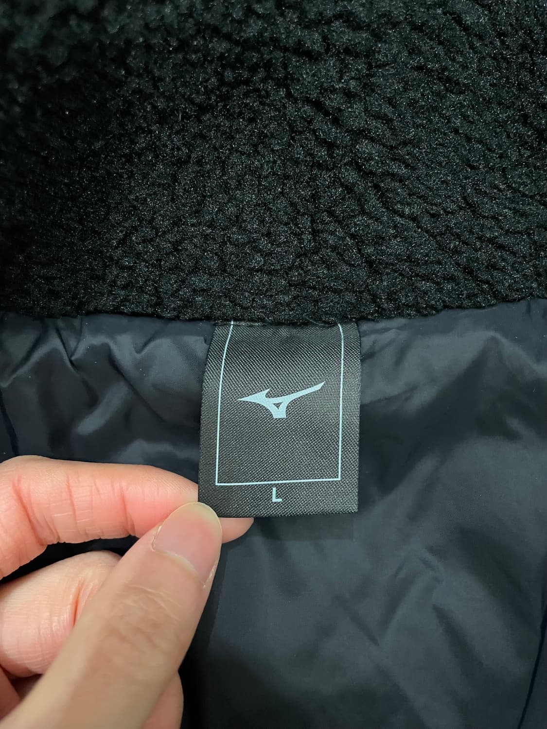 미즈노 MIZUNO 크로 스키 보아 플리스 방풍 패딩 자켓 블랙 상품이미지7