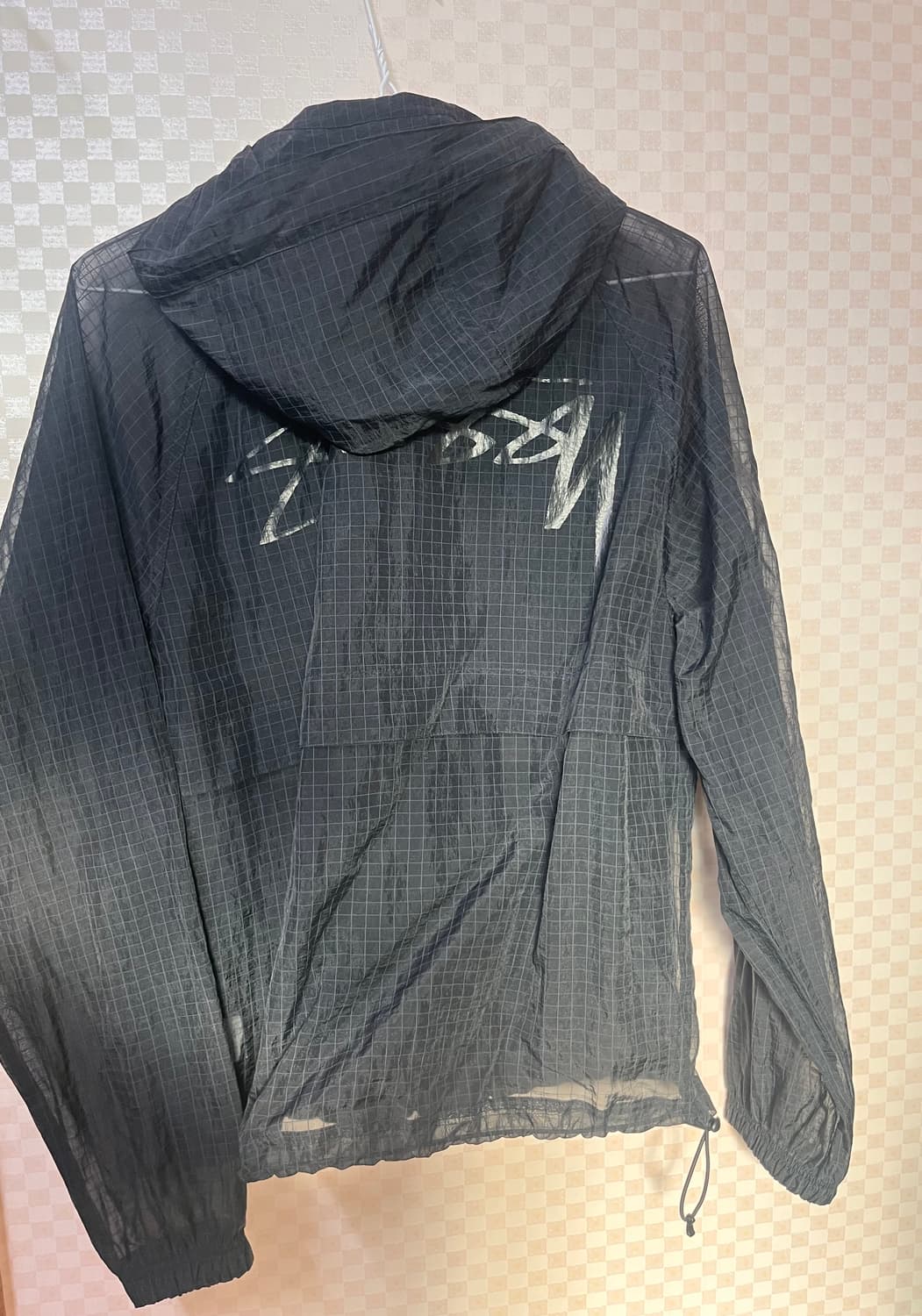 스투시 비치 쉘 트랜스패런트 립스탑 블랙 상품이미지6