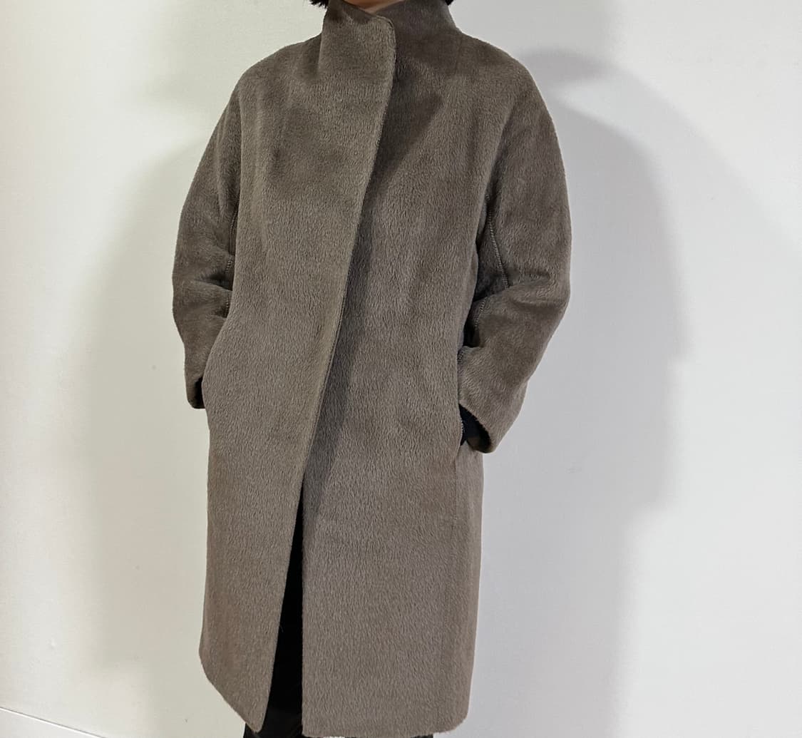 TIME 타임 울100%(베이비 라마 51프로) 코트 상품이미지8