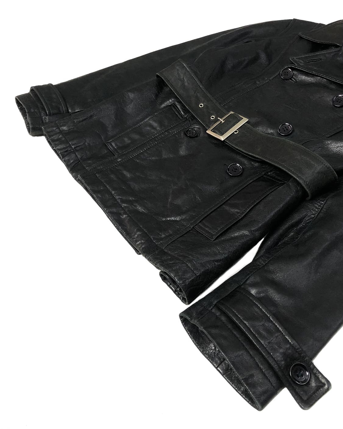 Vintage 소가죽 더블버튼 자켓  상품이미지4