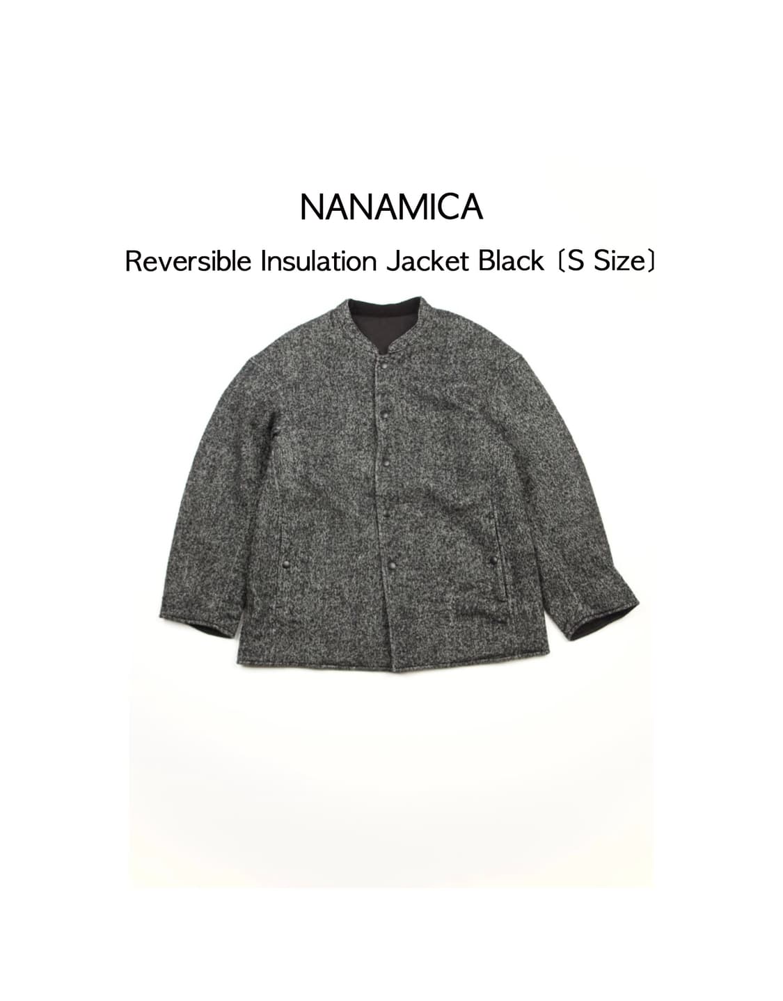 Nanamica 리버시블 인슐레이션 자켓 블랙 상품이미지1