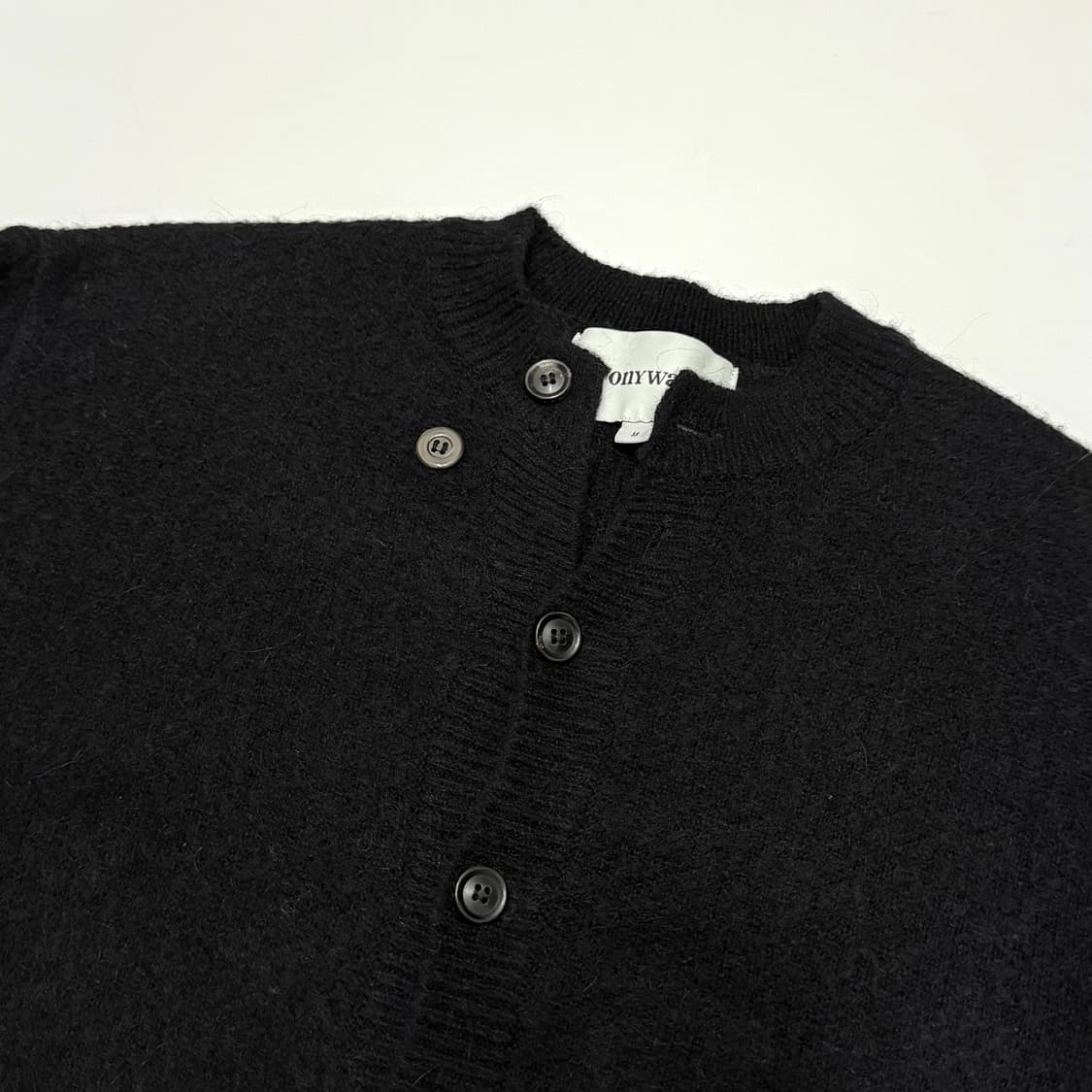 토니웩 모헤어 가디건 24FW 블랙 M사이즈 상품이미지2