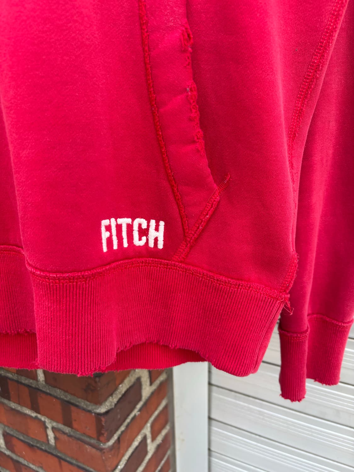 아베크롬비 47 자수 레드 후드티  상품이미지3