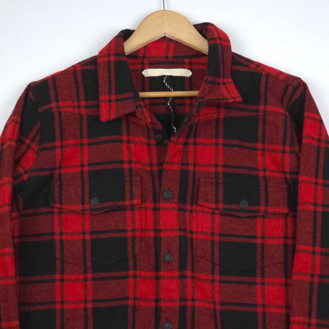 [XS] 오프화이트 오버핏 플란넬 체크셔츠 상품이미지2