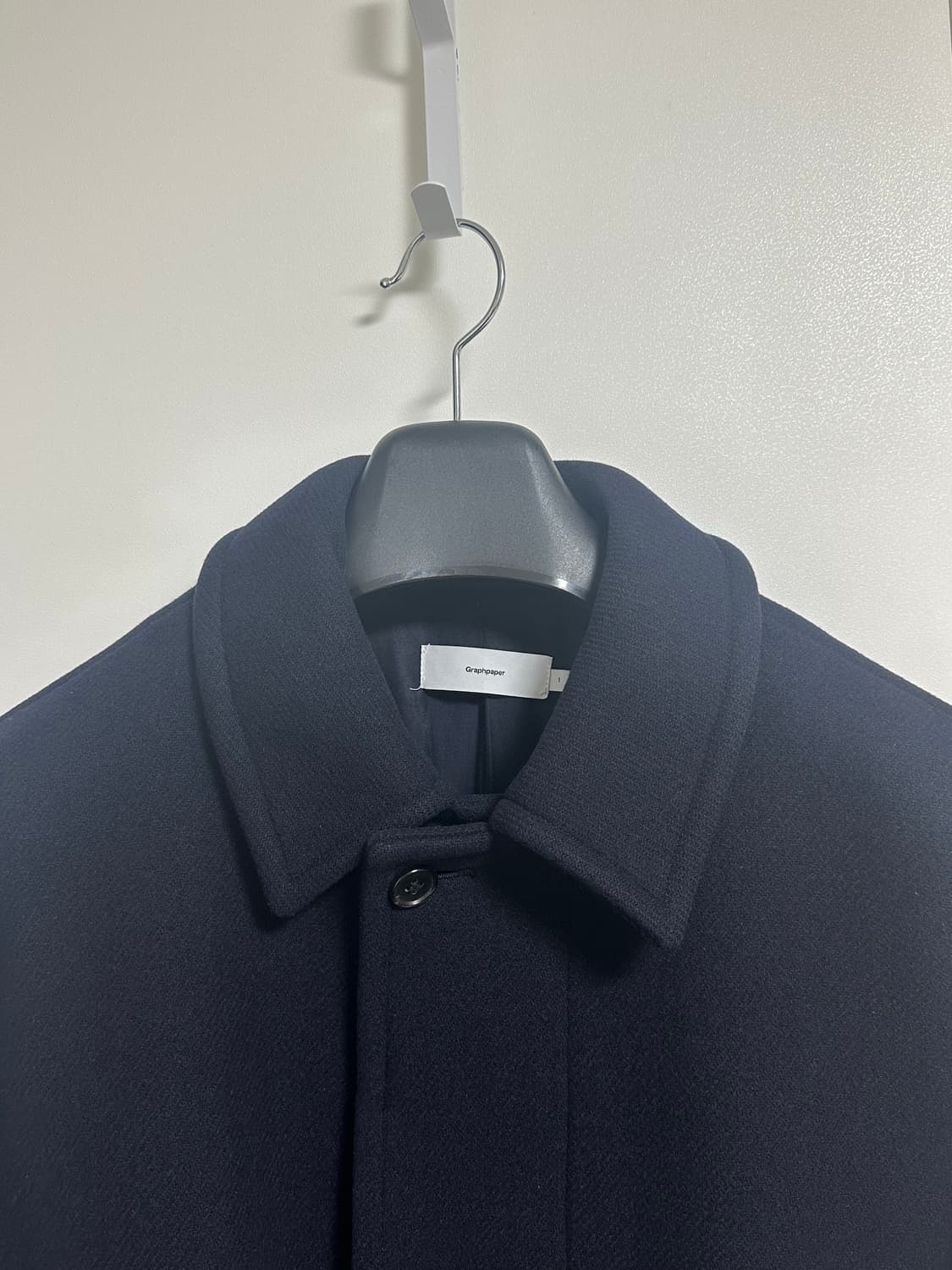 [1] 그라프페이퍼 울 멜튼 코트 네이비 상품이미지3