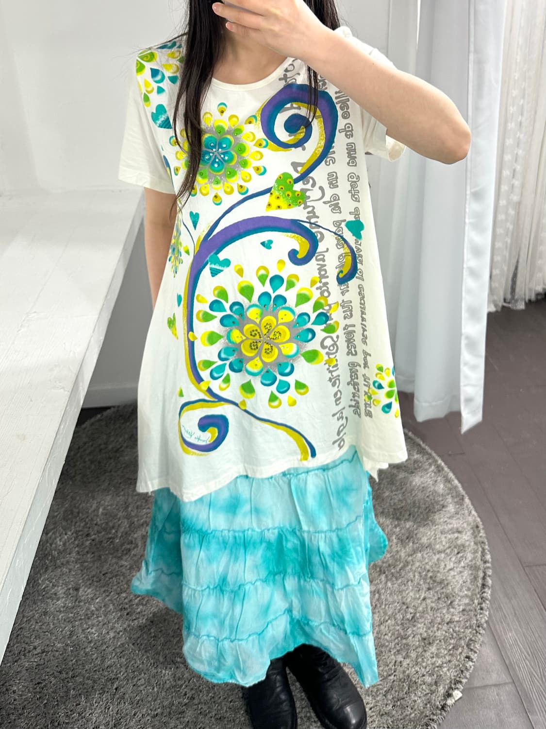 tie-dye tiered skirt 상품이미지3