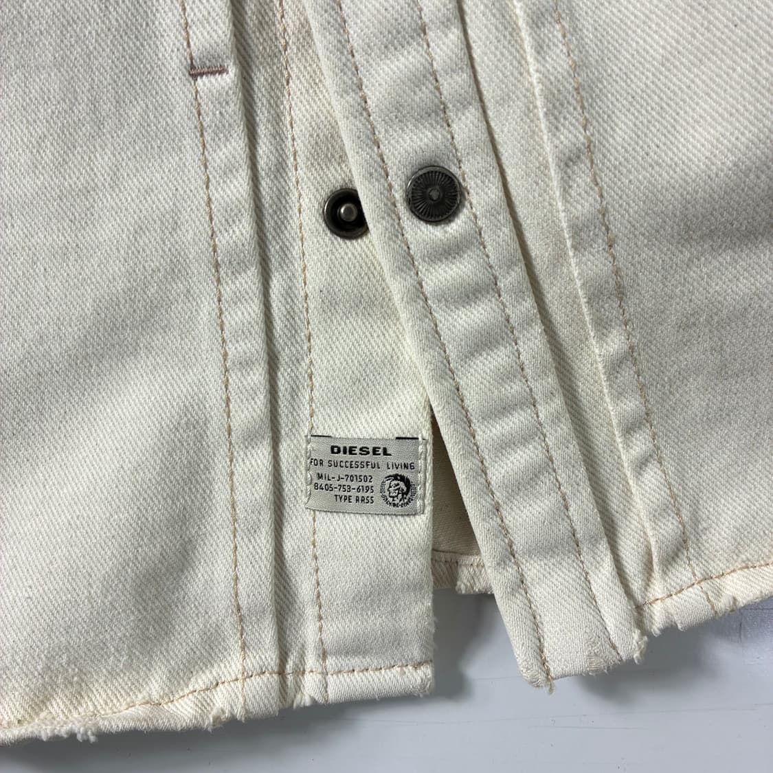 Dissel 디젤 코튼 웨스턴 크림아이보리 셔츠 자켓 상품이미지4
