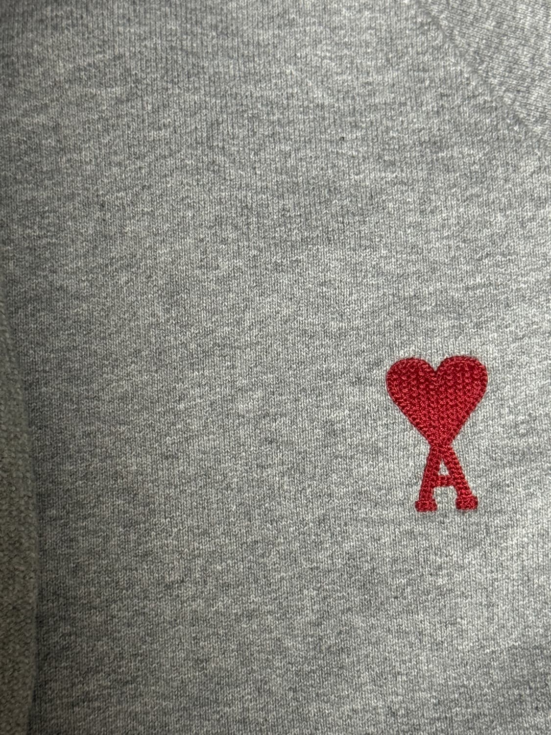 정품/기모/L사이즈) 아미 스몰하트 후드 헤더 그레이 상품이미지2