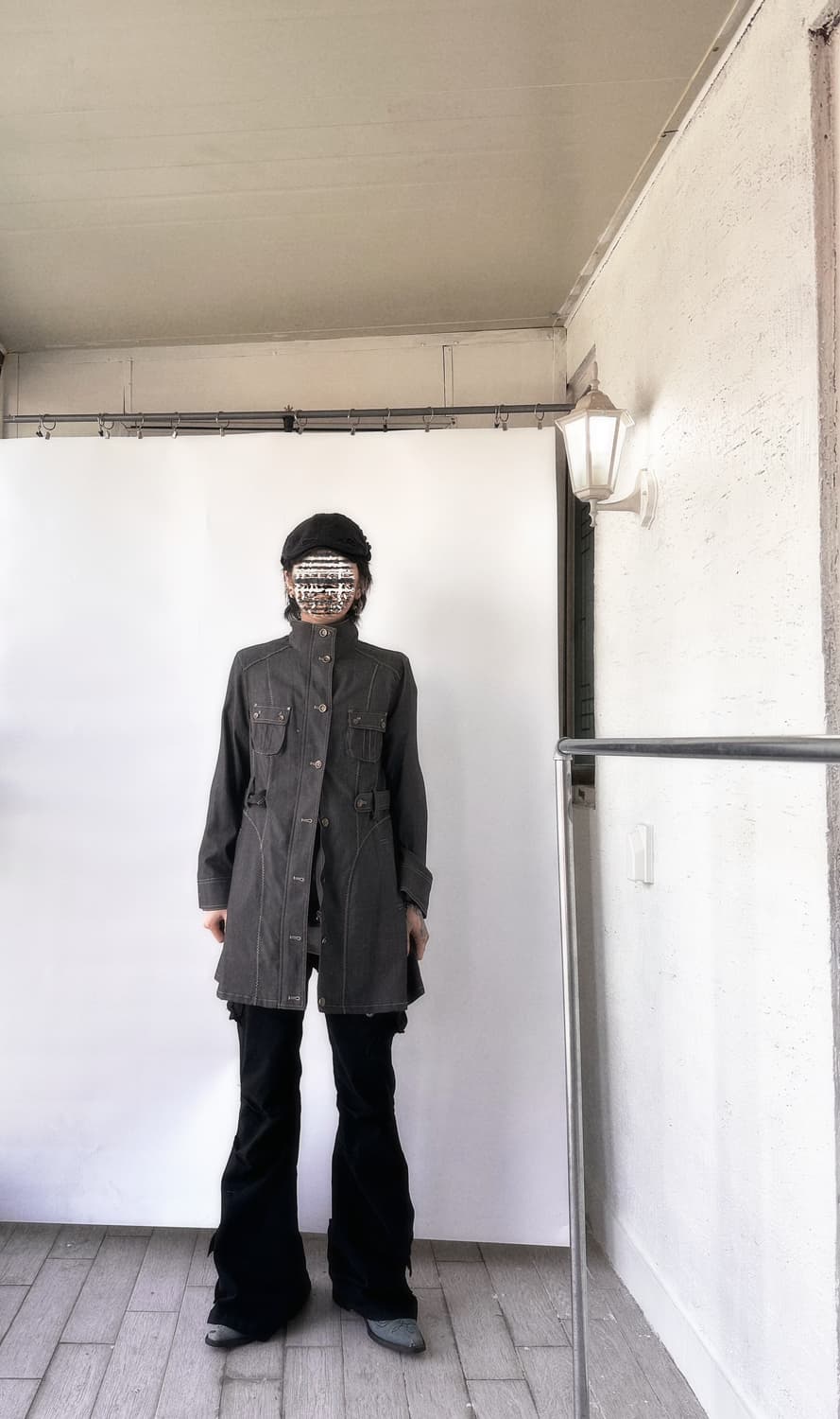 stitch point half neck trench coat 상품이미지3