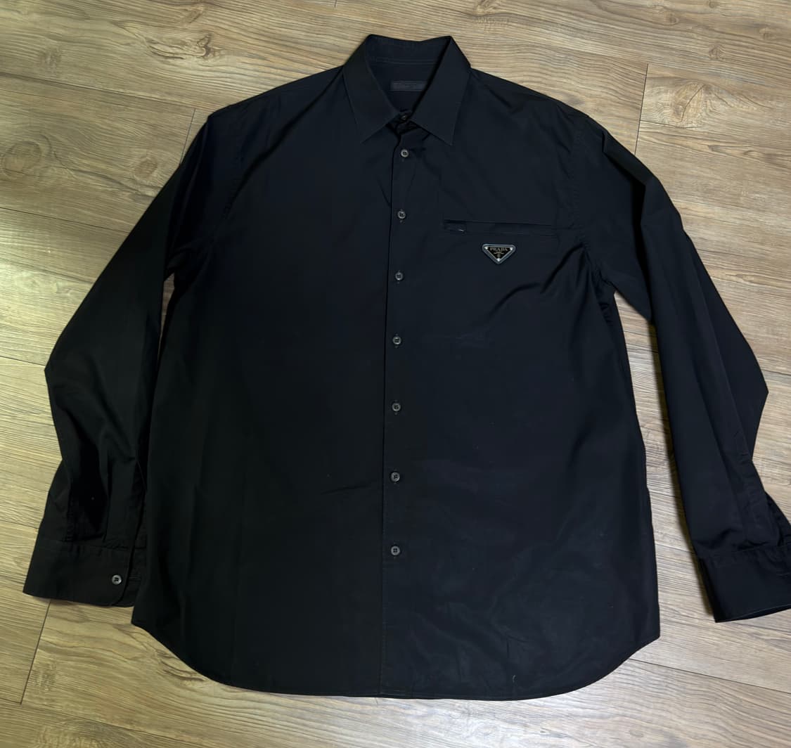 프라다 코튼 셔츠 블랙 L 상품이미지3