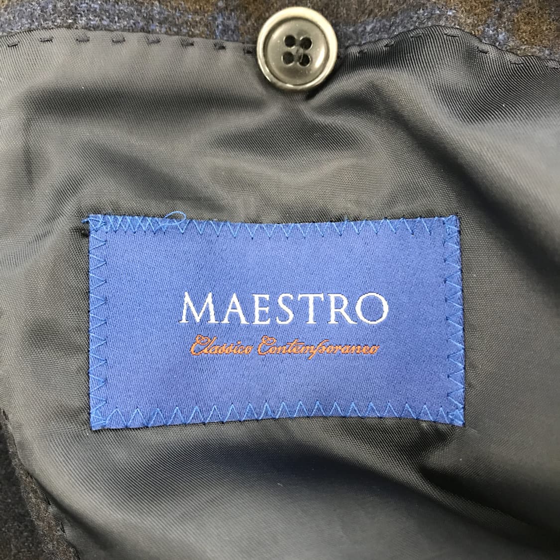 마에스트로 울 캐시미어 체크모직자켓 [100] 상품이미지7