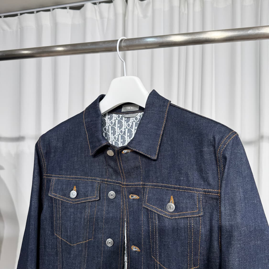 [정품] 디올 25ss 오블리크 레더패치 데님 자켓 상품이미지3