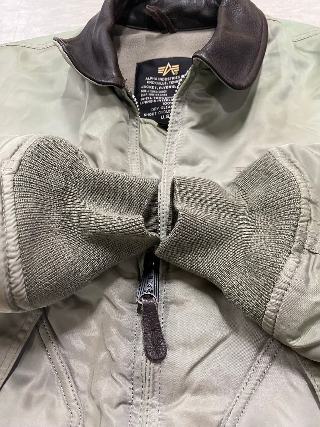 90s 알파인더스트리 FLT-45P 항공자켓 M V17 상품이미지5