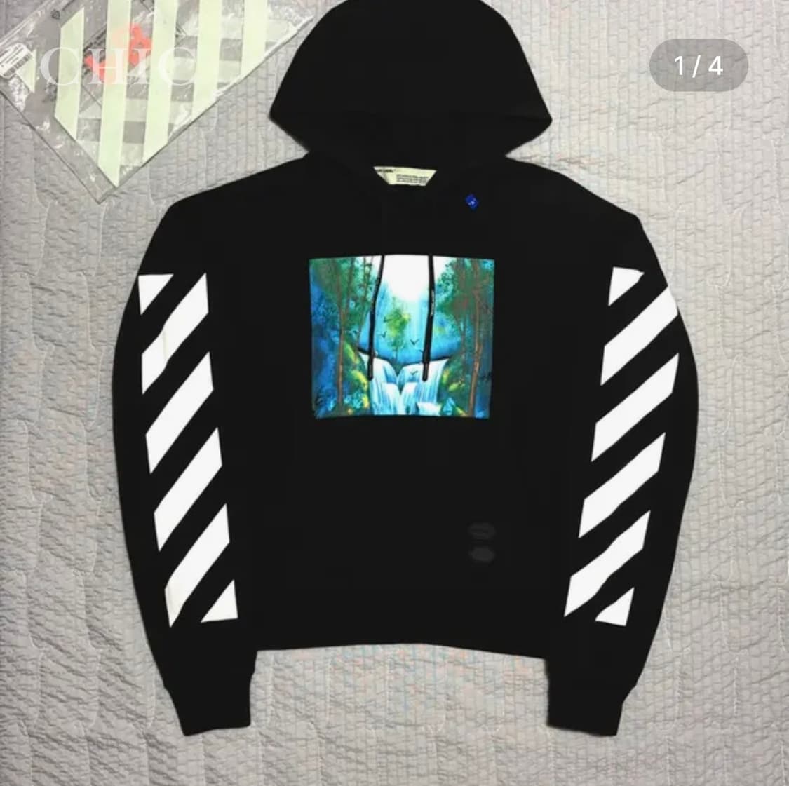 오프화이트 워터폴 애로우 후드 티셔츠 (한정판) 상품이미지1