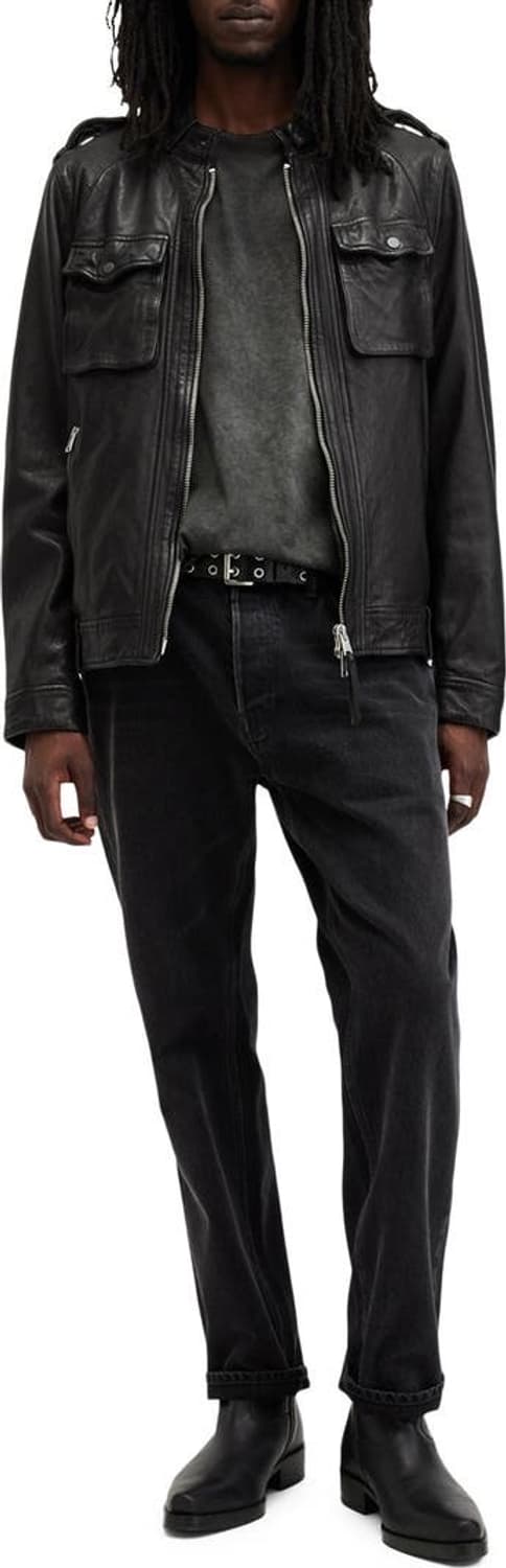 올세인츠 블랙 가죽 자켓 상품이미지2