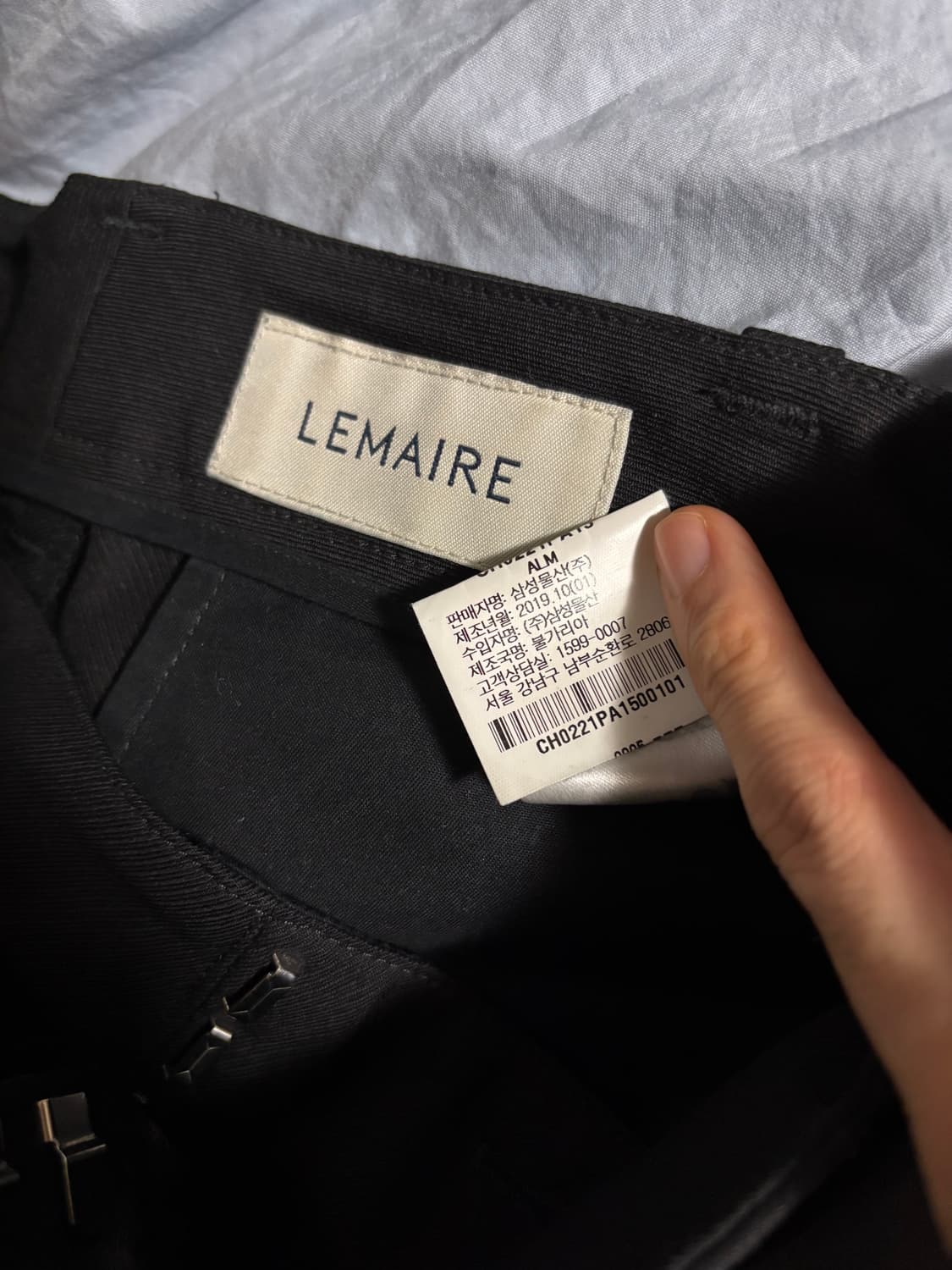 르메르 20fw 벨티드 팬츠 44 블랙 상품이미지7