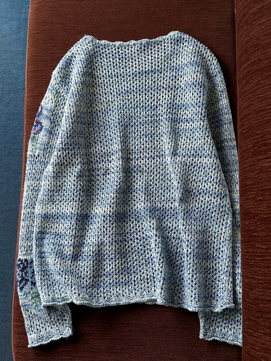 Middle gauge flower pattern crochet knit 상품이미지4