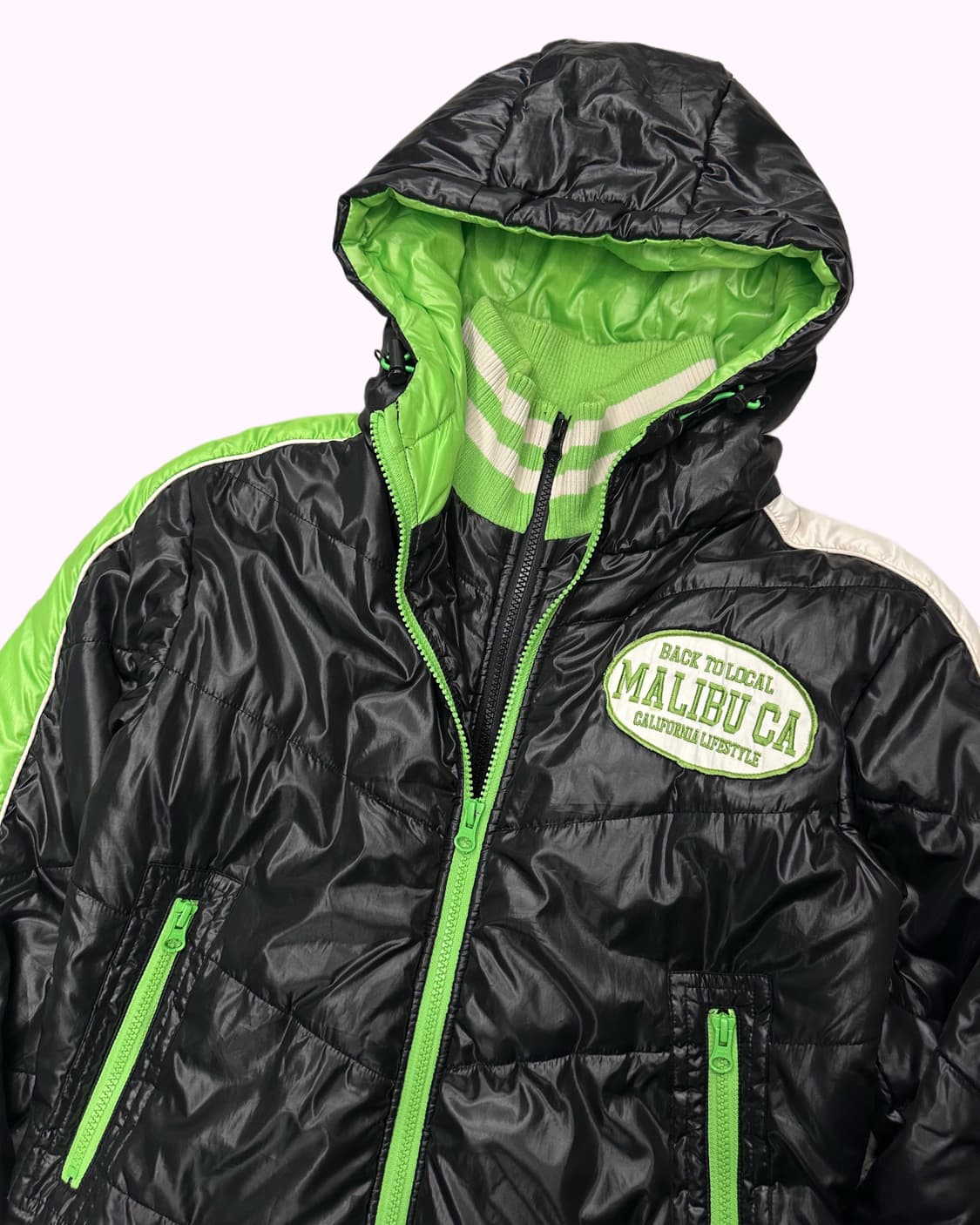 green patch layered padding 상품이미지2