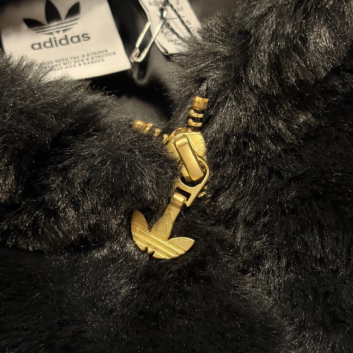 [XS] 아디다스 블랙 퍼 후리스 후드 집업 B640 상품이미지4