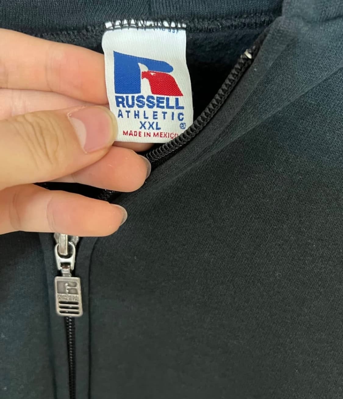 빈티지 러셀 후드집업 블랙 xxl 상품이미지3
