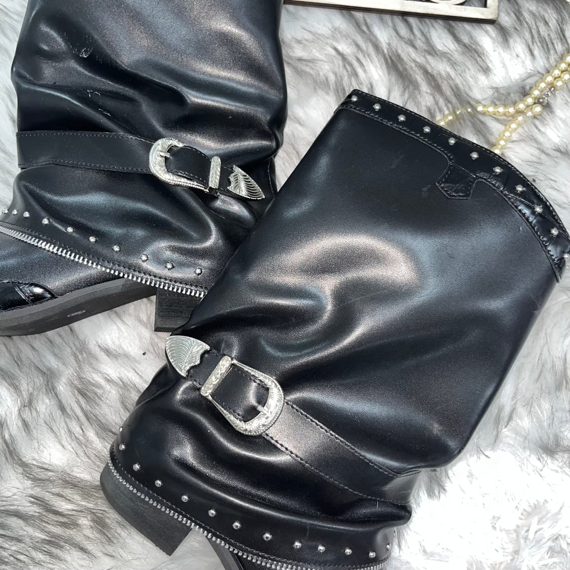 빈티지 앤틱 락시크 벨트 부츠 상품이미지3
