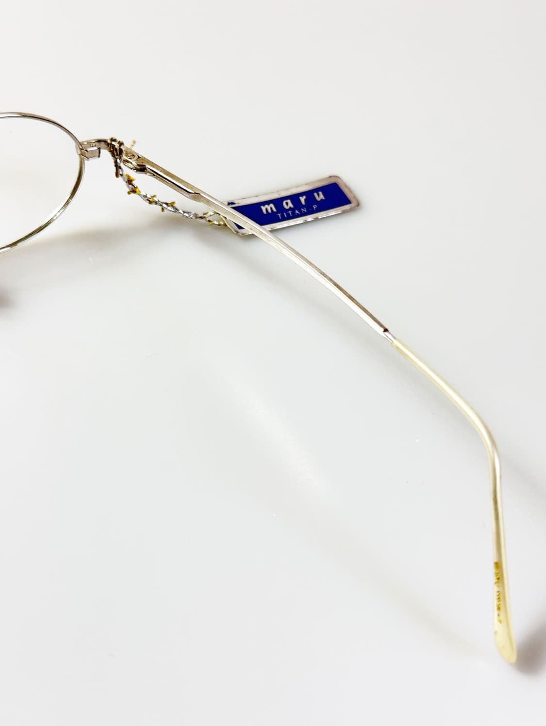 90s MARU 실버 티타늄 슬림 오벌 프레임 빈티지 안경 상품이미지6