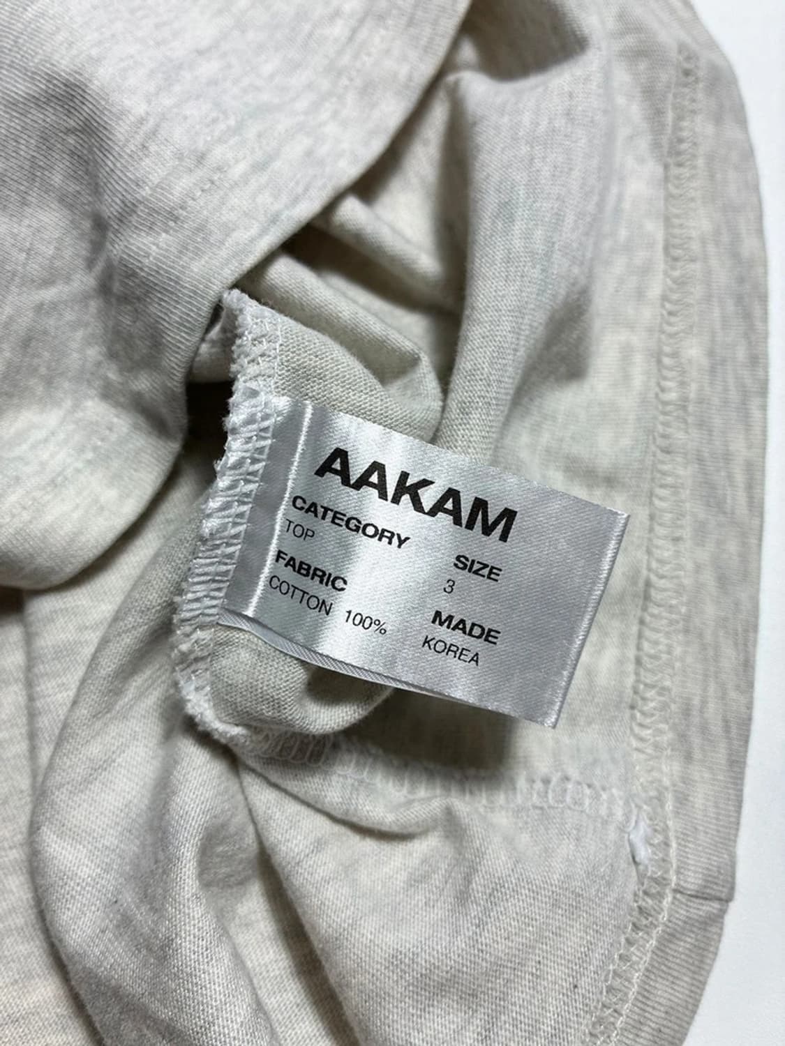 아캄 AAKAM 로고 패치 링거 반팔 티셔츠 R1652 상품이미지7