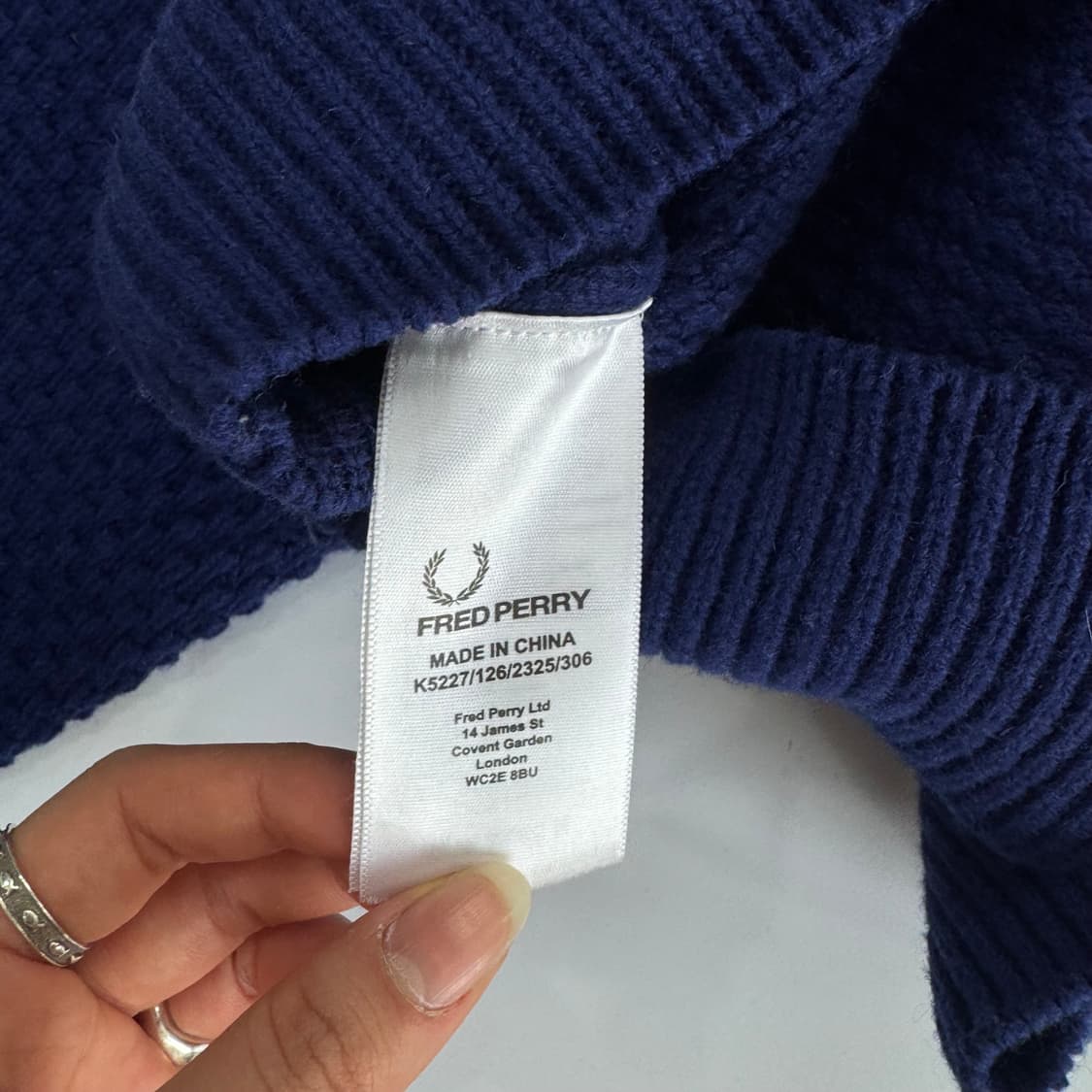 Fredferry 프레드페리 블루 네이비 니트  상품이미지6