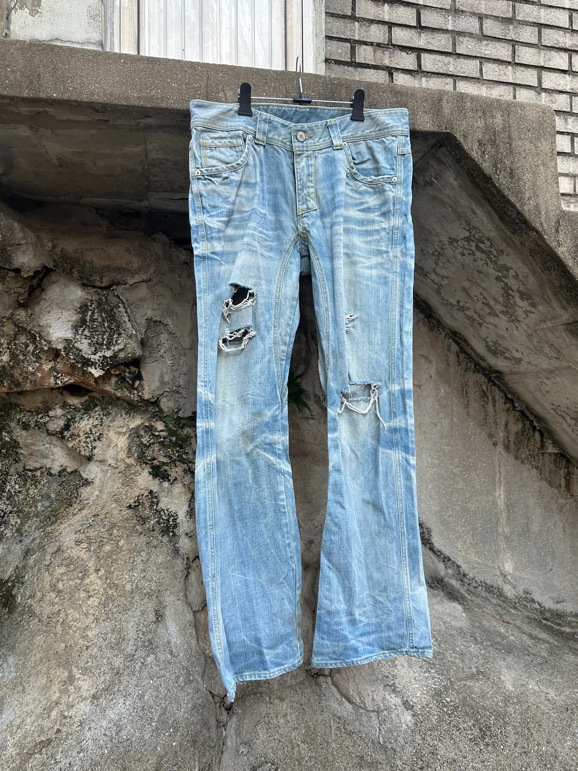 Easy Riders 00s destroyed flare denim pa 상품이미지5