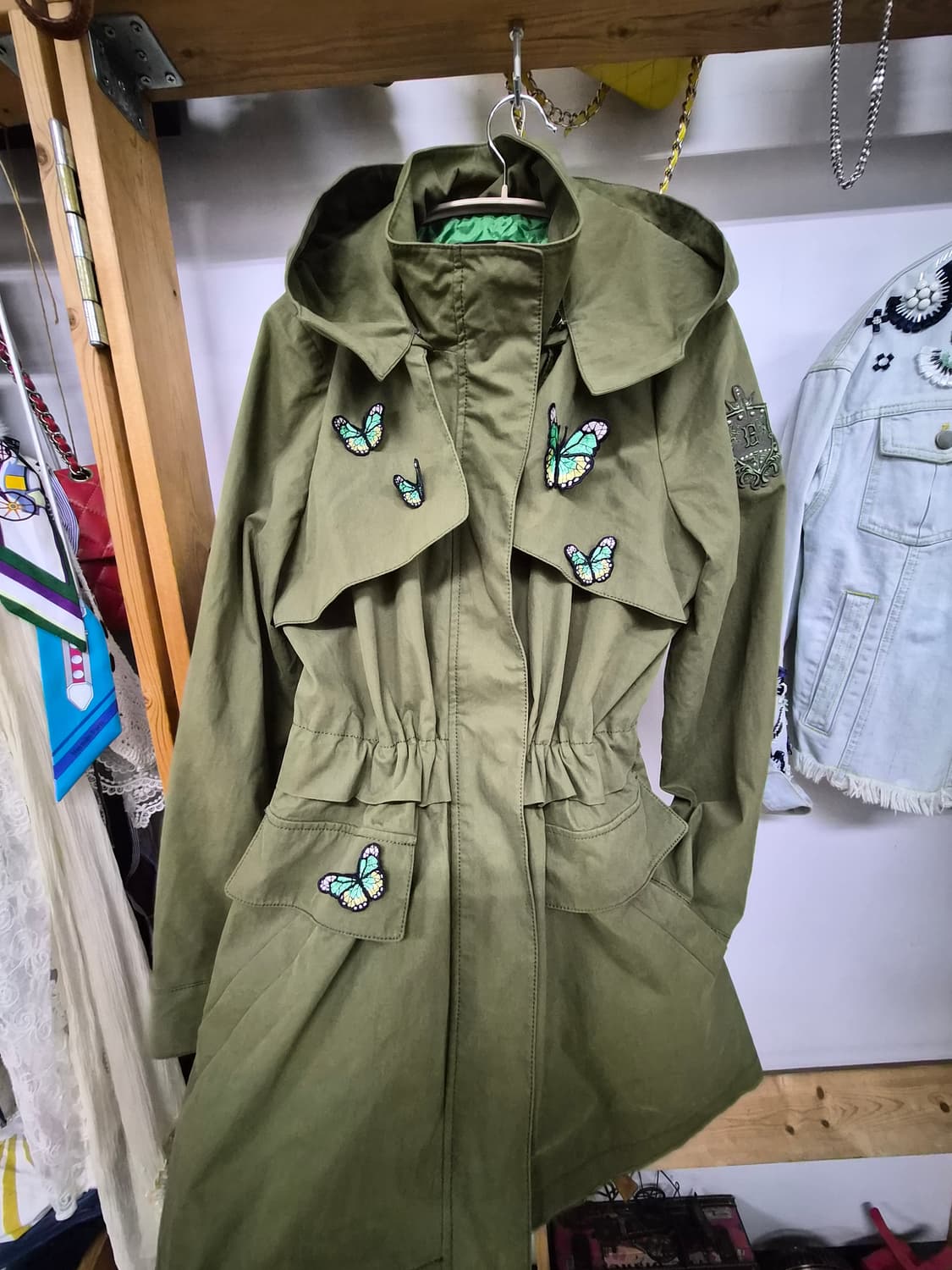 에고이스트 입체자수 사파리 야상 상품이미지5