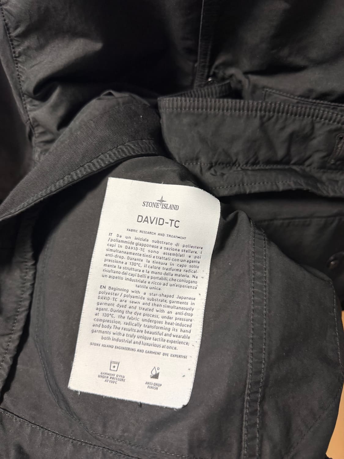 스톤아일랜드 다비드TC 블랙 자켓 상품이미지3