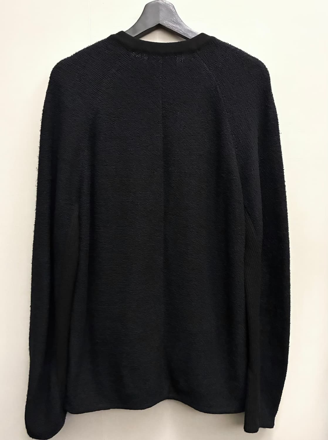 (L/105)System 시스템옴므 울 코튼 논카라 집업 니트가디건 상품이미지7