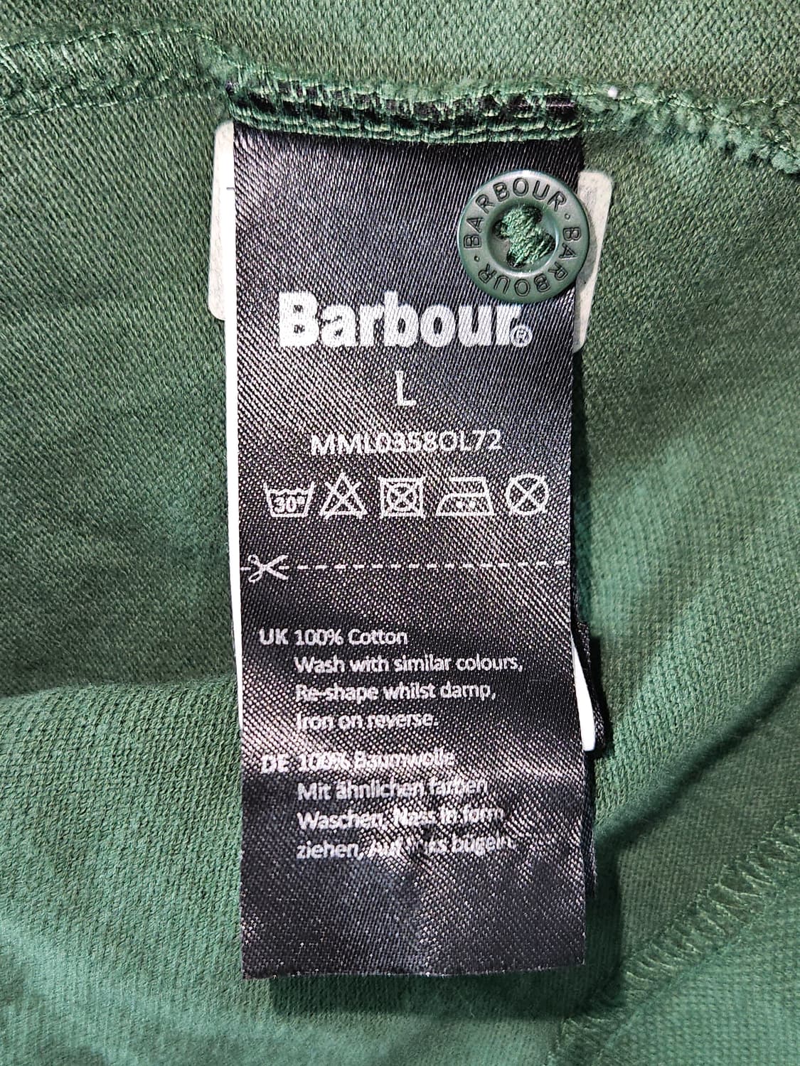 바버 스포츠 폴로 카라티 반팔 피케 올리브그린 L 정품 상품이미지3