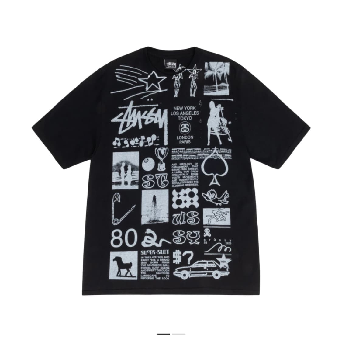 스투시 사라 티셔츠 블랙 상품이미지1