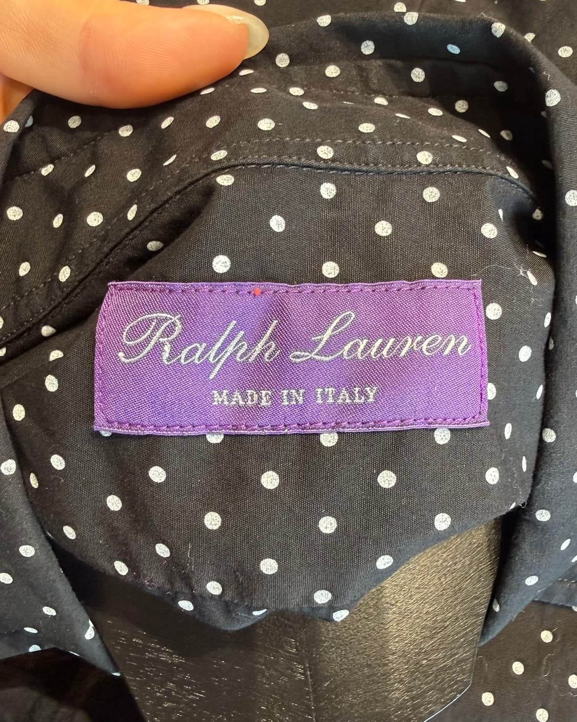 폴로 랄프로렌 퍼플라벨 블랙 도트 하프셔츠  상품이미지9