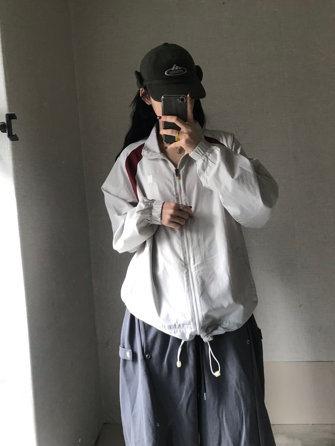 나이키 00s 아이보리 버건디 바람막이 상품이미지5