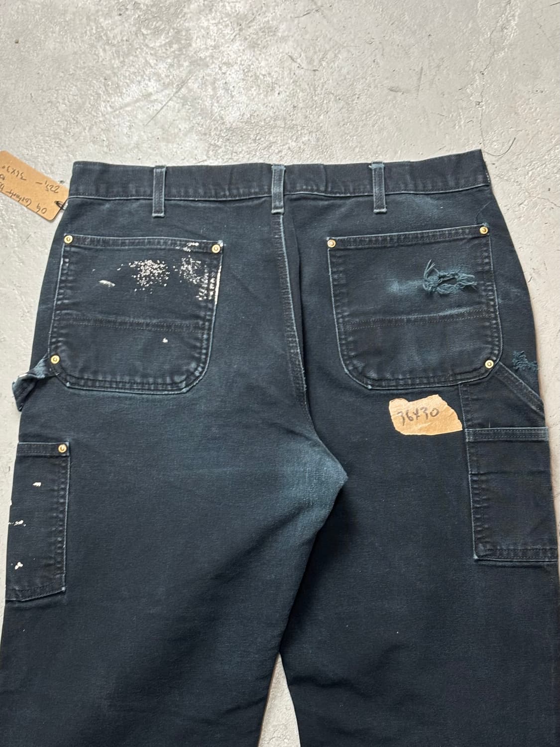 OG USA 칼하트 B01 더블니 블랙 칼하트 썩블니 워크팬츠 상품이미지9