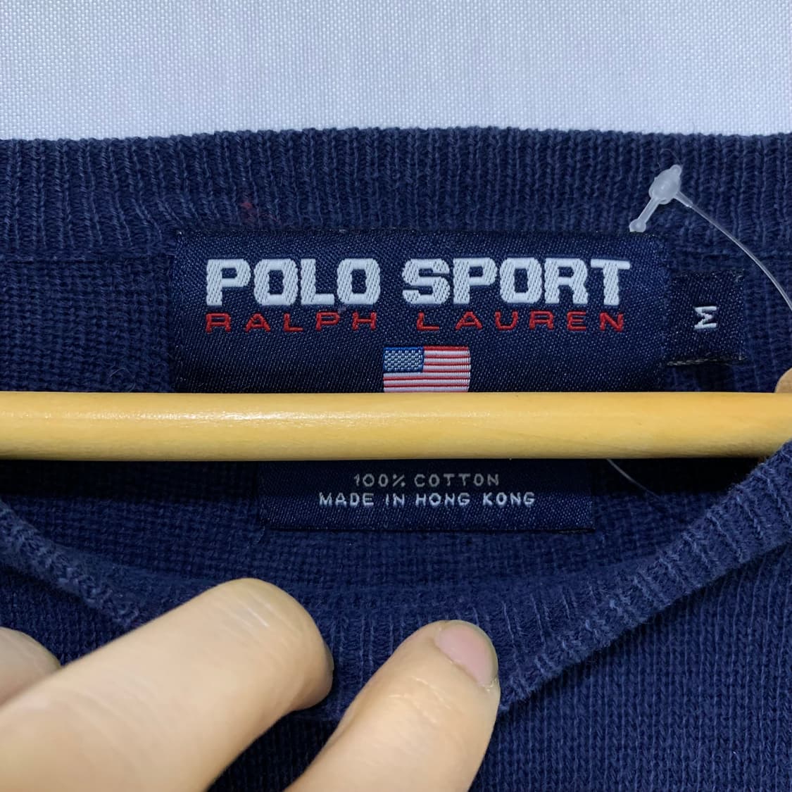 폴로랄프로렌 폴로 스포츠 여성 세미 크롭 빈티지 니트 네이비 M 상품이미지7