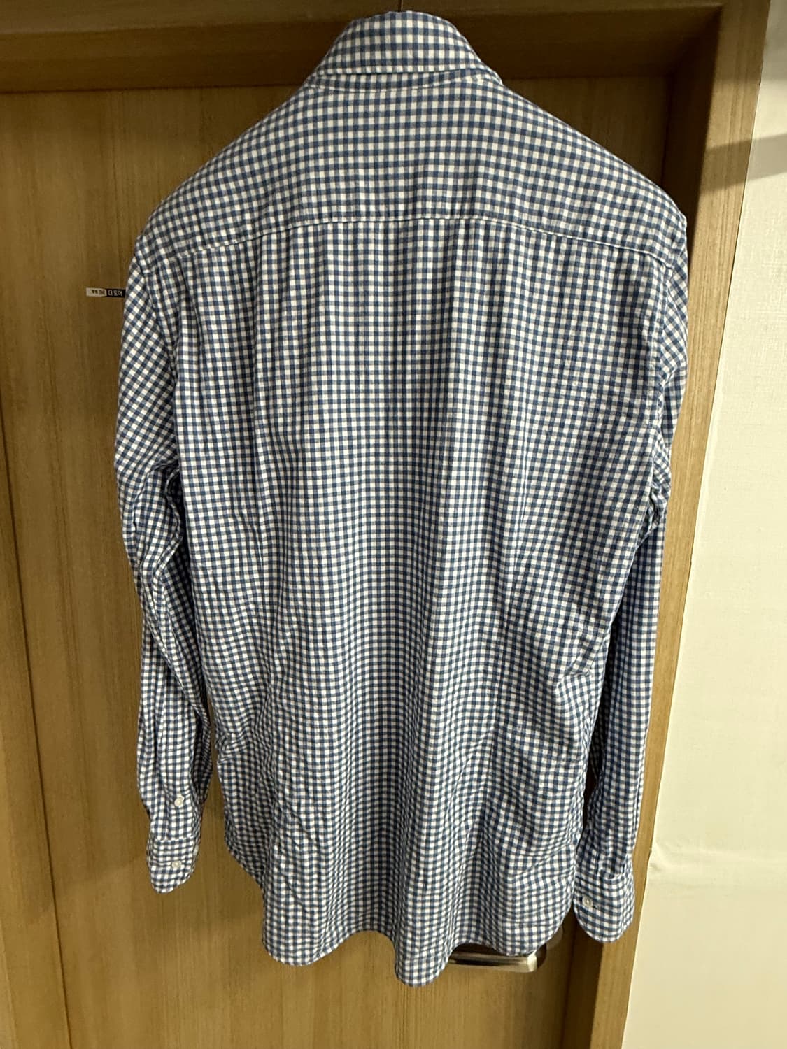 [L] 마시모두띠 깅엄 체크셔츠 네이비 상품이미지3