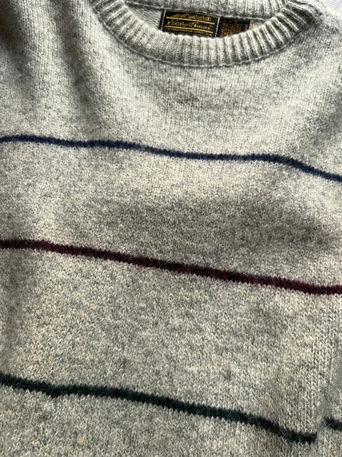 [L]80's 에디바우어 Made in USA 스트라이프 니트 상품이미지3