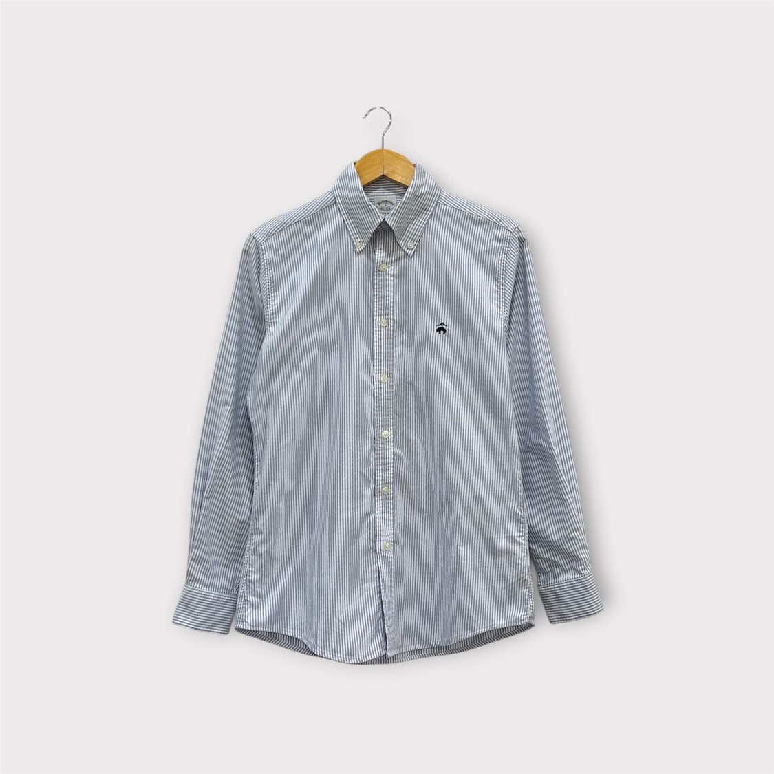 브룩스브라더스 옥스포드 스트라이프 셔츠 S 95 블루 상품이미지1