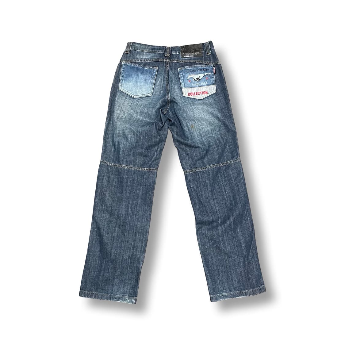 [30] 푸부 포드 빅로고 레이싱 새깅 올드스쿨 힙합 워싱 데님팬츠 상품이미지3