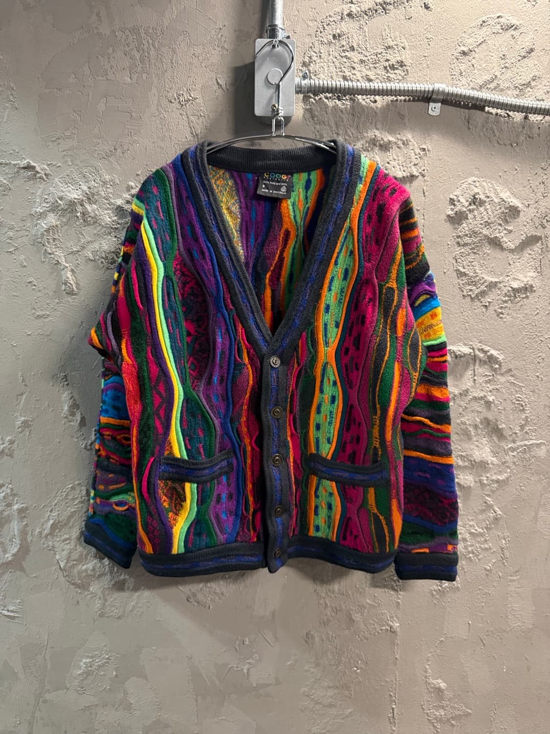 S 쿠지 COOGI 입체 3D 패턴 울 가디건 멀티컬러 상품이미지1